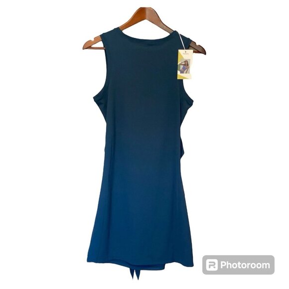 HALARA Dresses & Skirts - Halara Backless Cut Out Blue Dress Blue Bayou-Oxford Women's XL Make It Fun